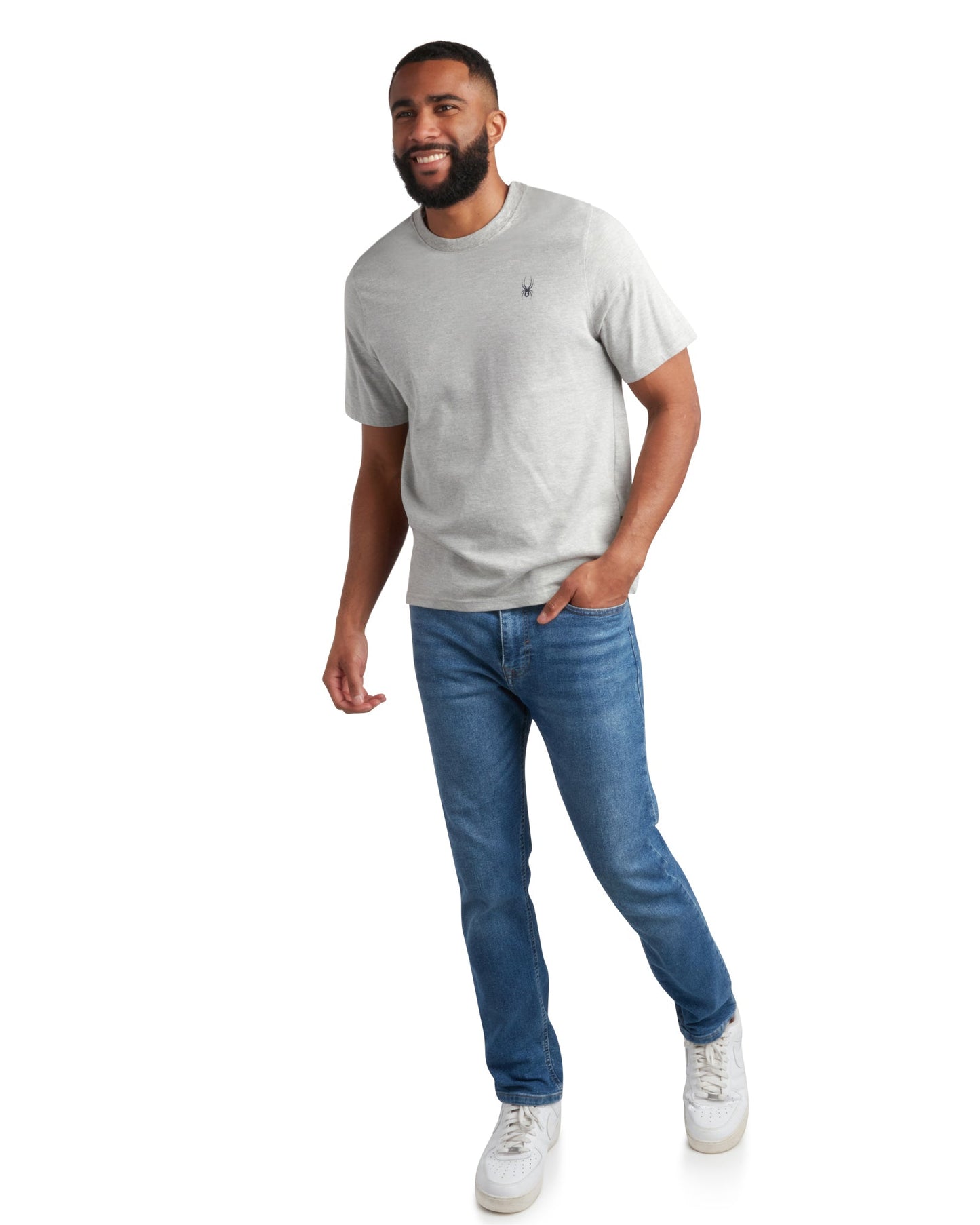 Men's Short Sleeve Mountain Tee - Heather Grey