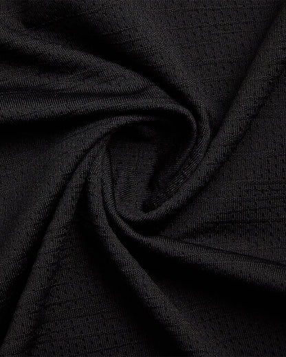 Men's Short Sleeve Jacquard - Black