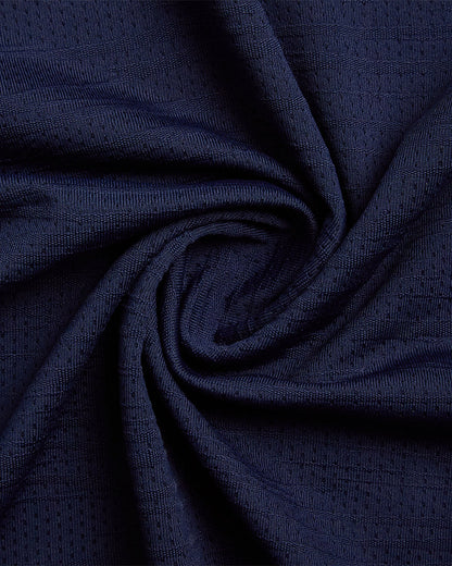Men's Short Sleeve Jacquard - Navy