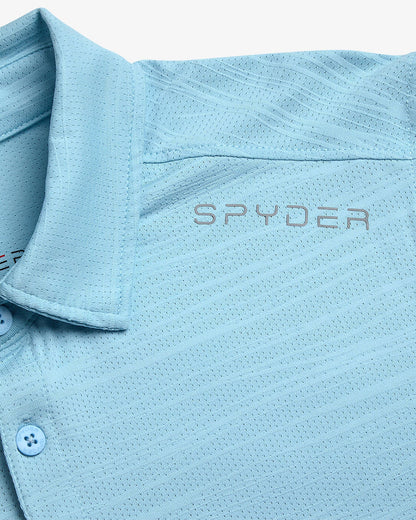 Men's Short Sleeve Jacquard - Sky Blue