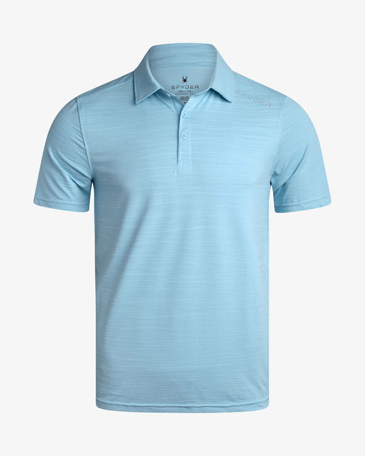 Men's Short Sleeve Jacquard - Sky Blue