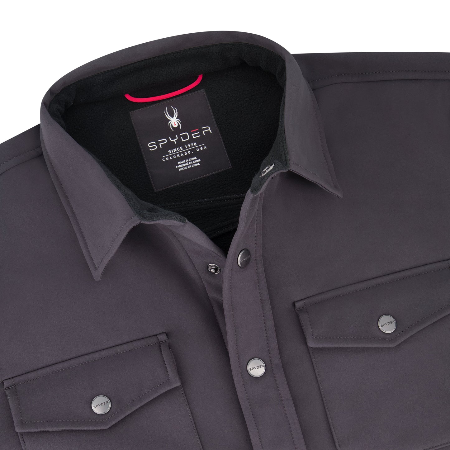 Spyder Men's Bonded Shirt Jacket - Gunmetal