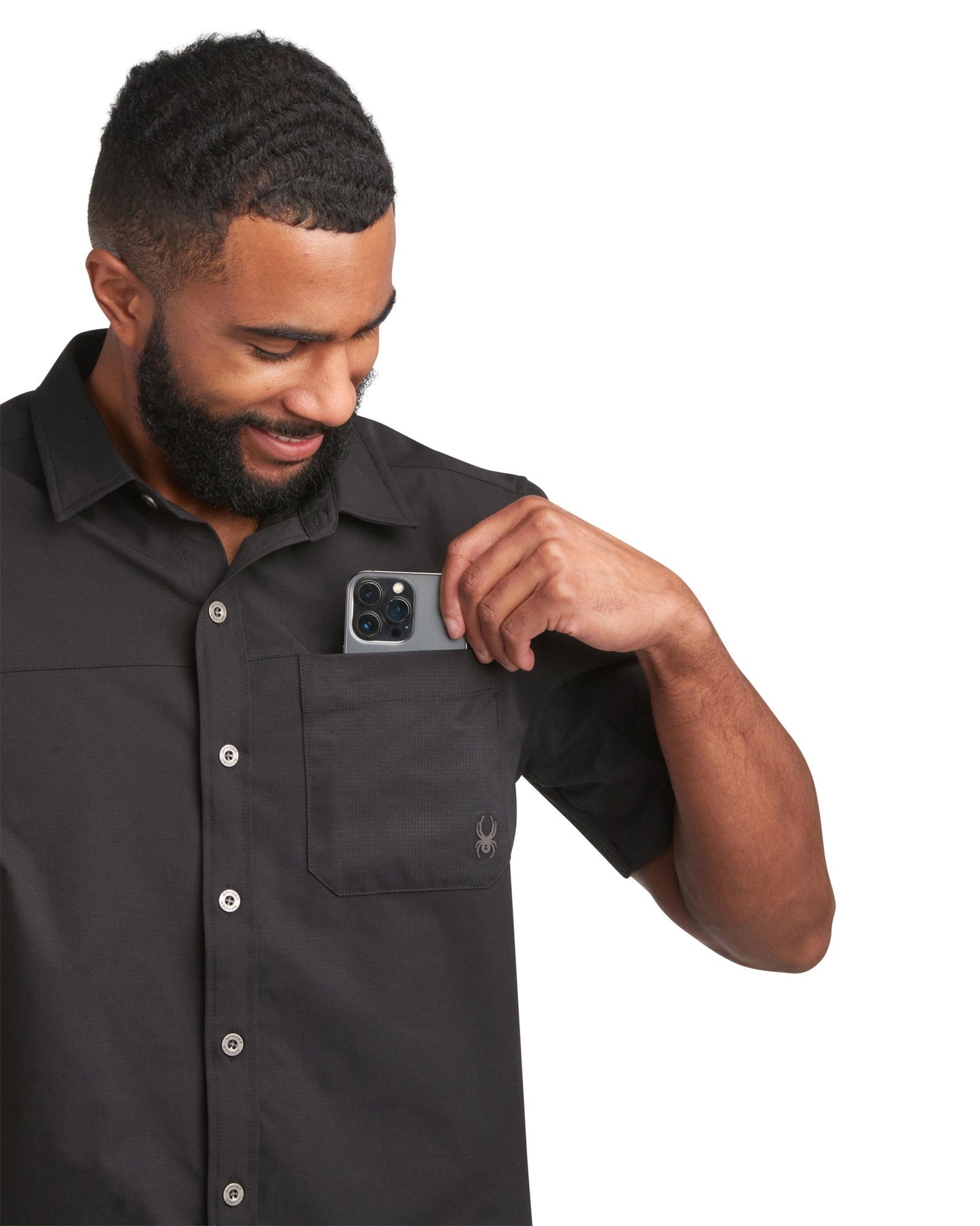 Men's Short Sleeve Ripstop - Black