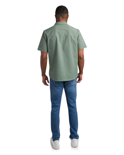 Spyder Men's Short Sleeve Ripstop - Spruce Green