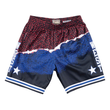 Mitchell & Ness Men's NBA Sublimated Swingman Shorts All Star West 03