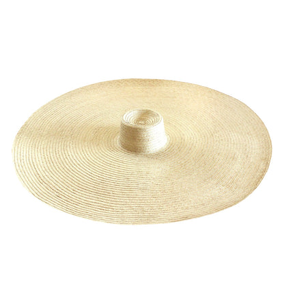 The Solana Oversized Straw Hat in Natural Beige