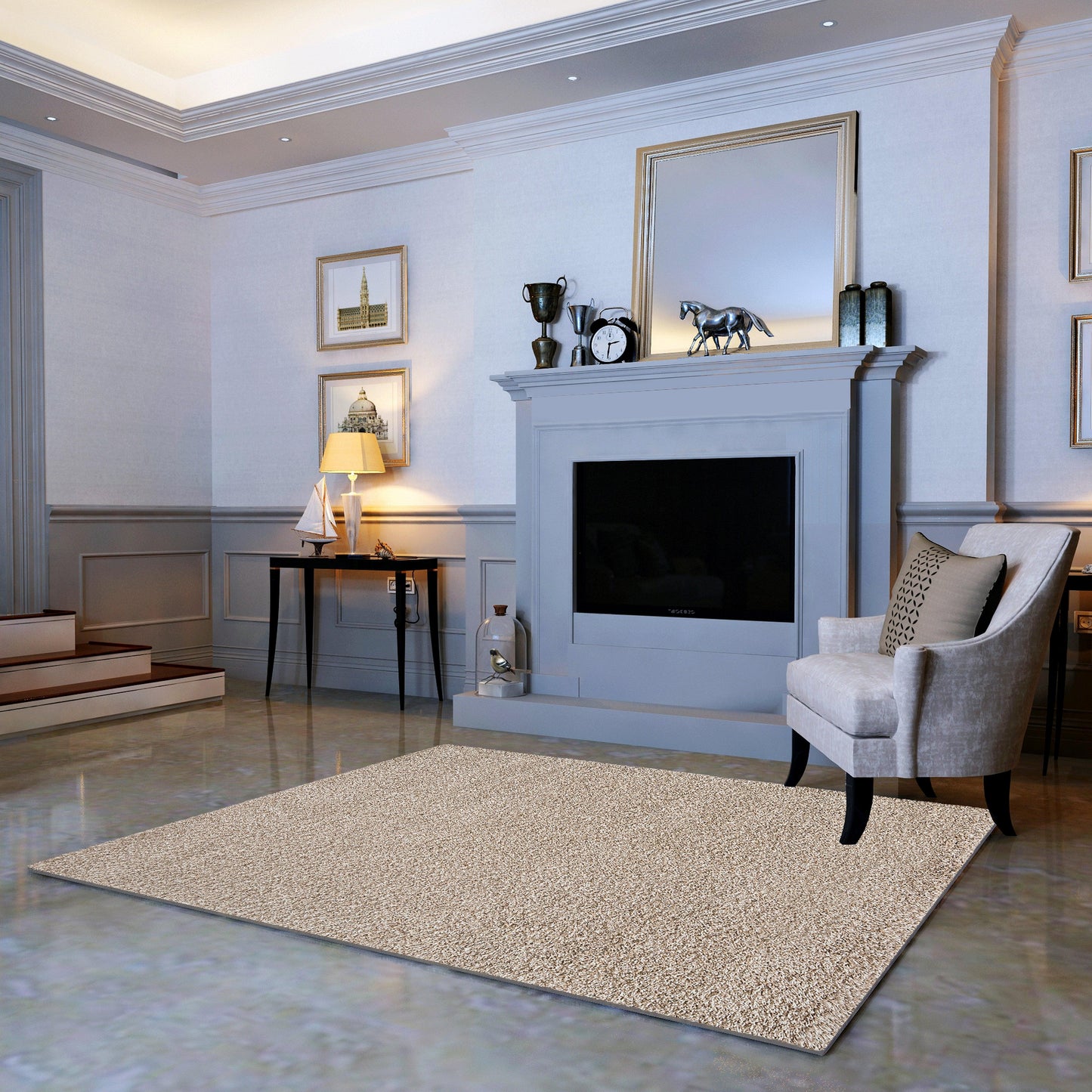 Elegant Comfort 5' x 7' -  8' x 10' Rectangle Shaggy Area Rug