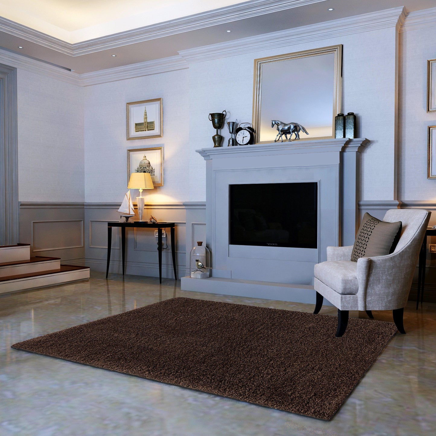 Elegant Comfort 5' x 7' -  8' x 10' Rectangle Shaggy Area Rug