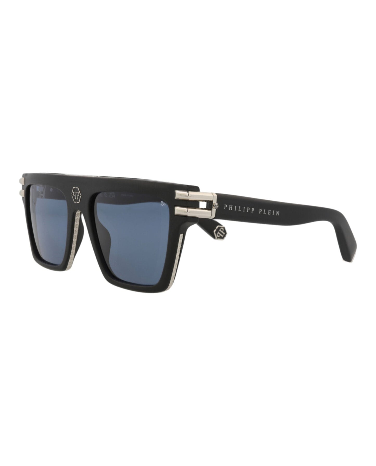 Philipp Plein Aviator-Frame Metal Sunglasses