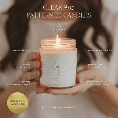 Something Blue Soy Candle - Clear Jar - 9 oz (Luxury Getaway)