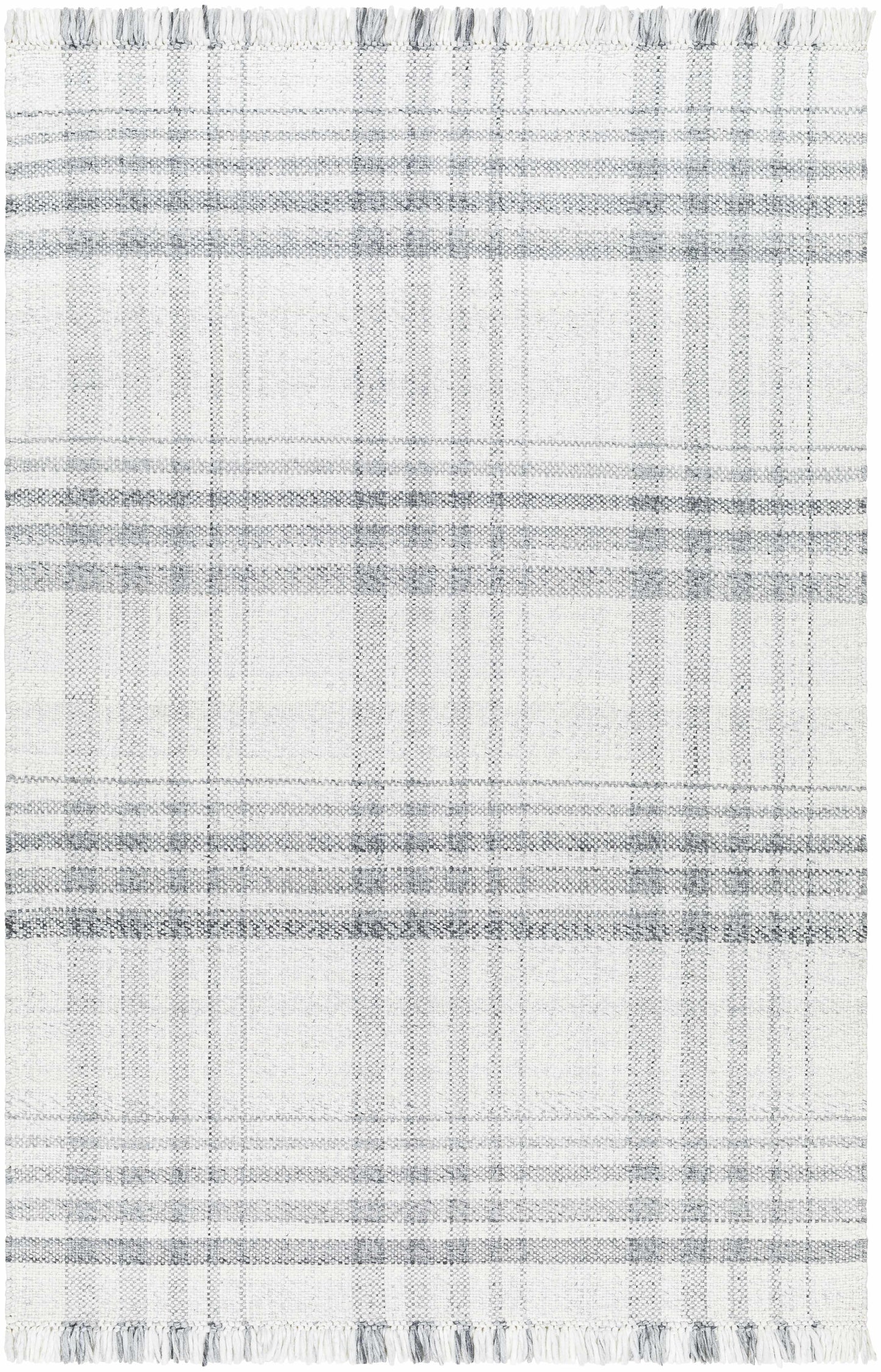 Inara Gray Plaid Area Rug