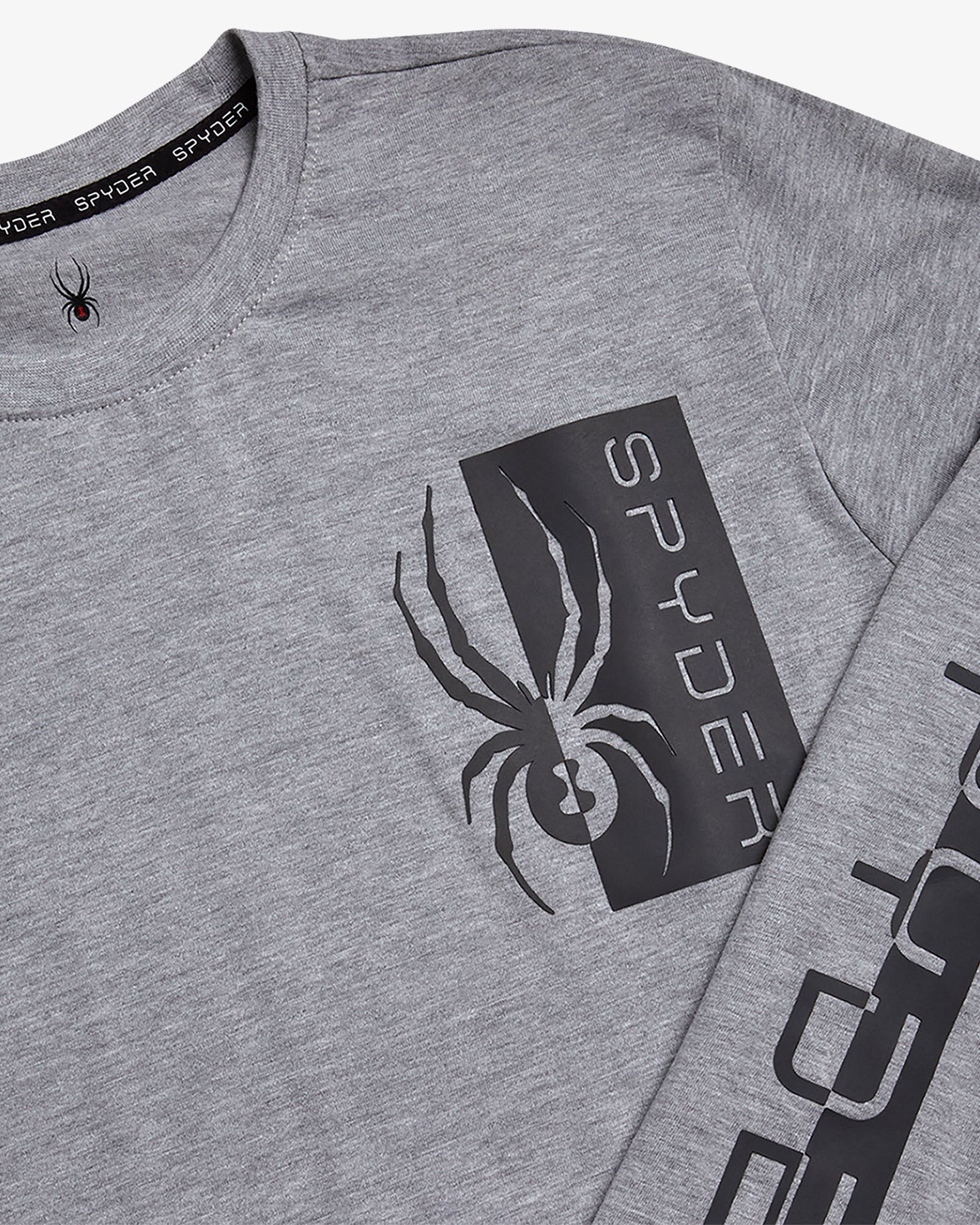 Men's Split Logo Long Sleeve - Heather Grey