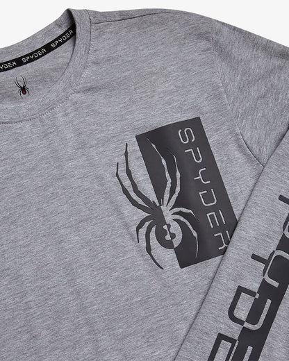 Men's Split Logo Long Sleeve - Heather Grey