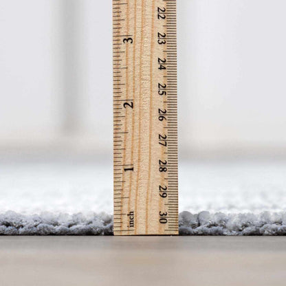 Isako Blue & Gray Solid Washable Area Rug - Clearance