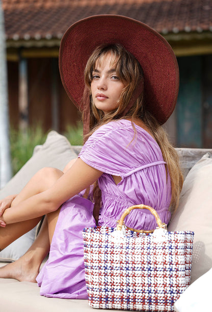 The Srikandi Mini Ruffle Dress In Light Purple
