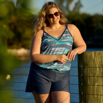 Women's Plus Size Drawstring Swim Short