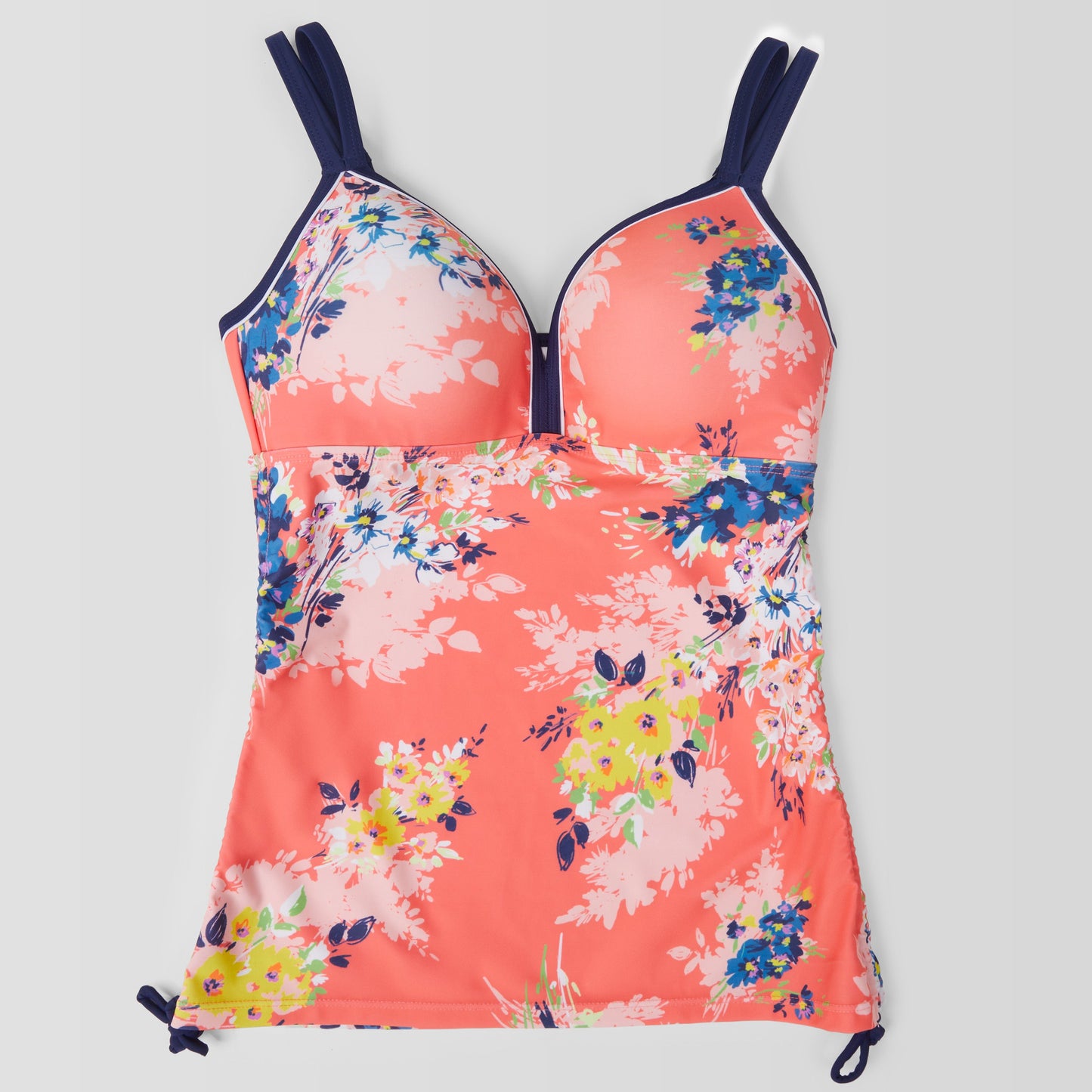 Women's Poolisde Bouquet Double Strap Tankini Top