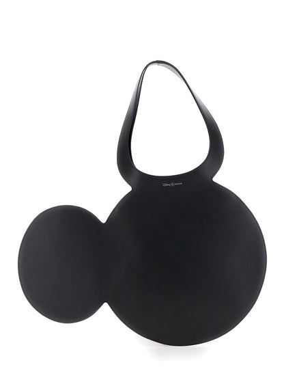 'Mickey' Black Handbag With Cut-Out Handle