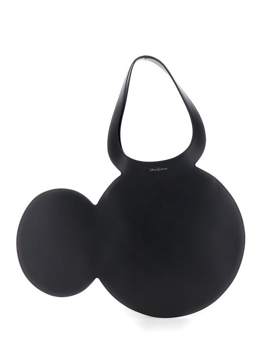 'Mickey' Black Handbag With Cut-Out Handle