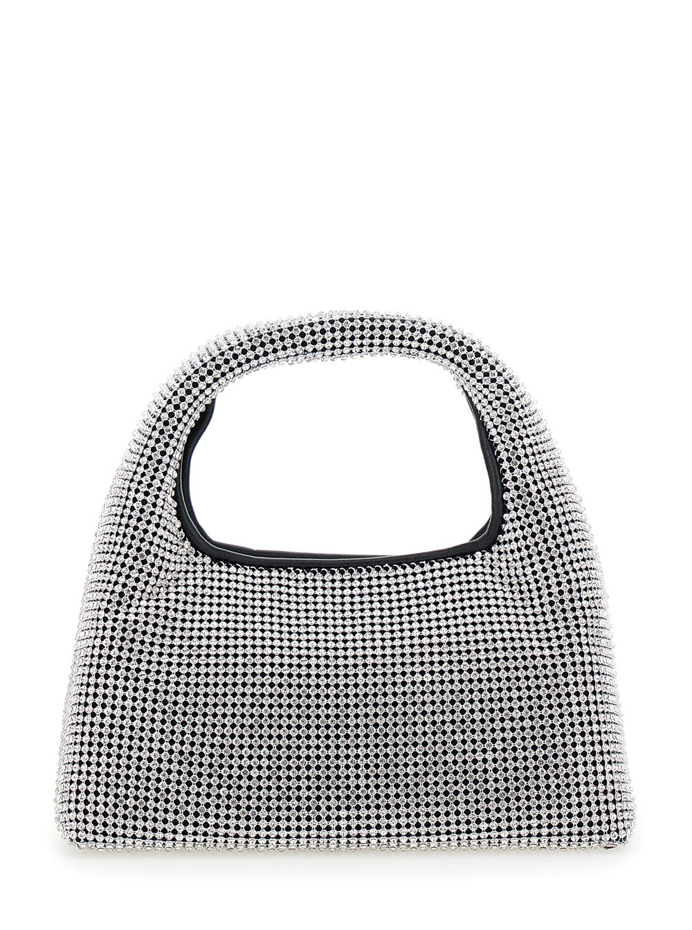 Metallic Handbag With Crystal Embellishments