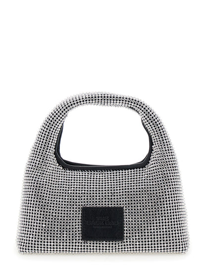 Metallic Handbag With Crystal Embellishments