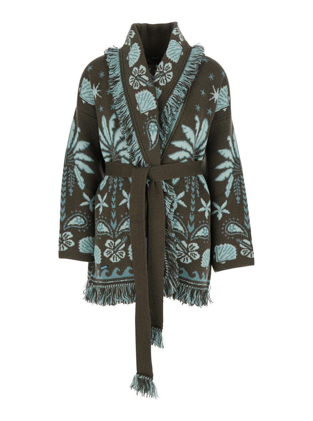 Cardigan Echoes of the Island Multicolour Wool