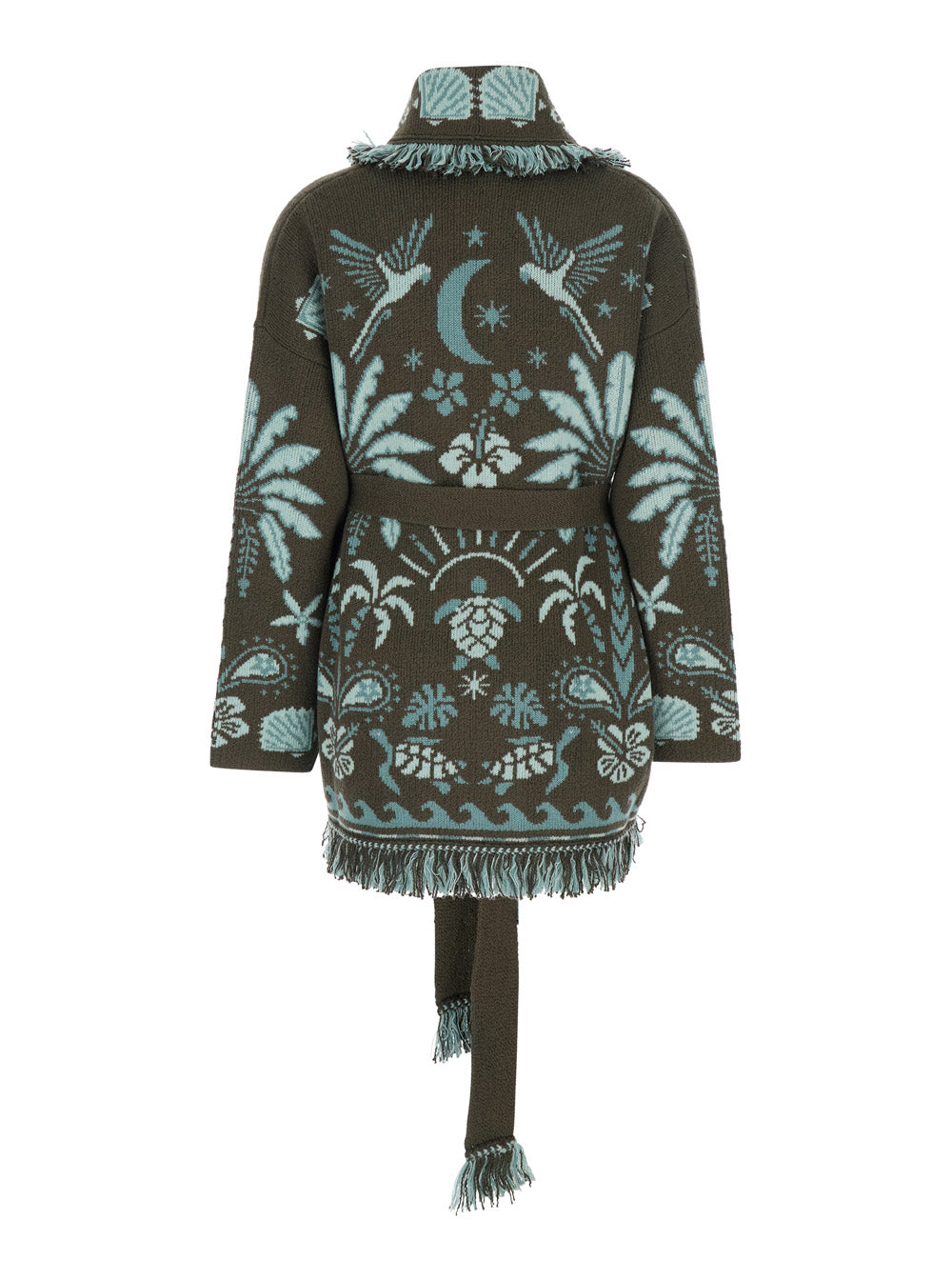 Cardigan Echoes of the Island Multicolour Wool