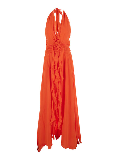 Maxi Dress Georgette Orange