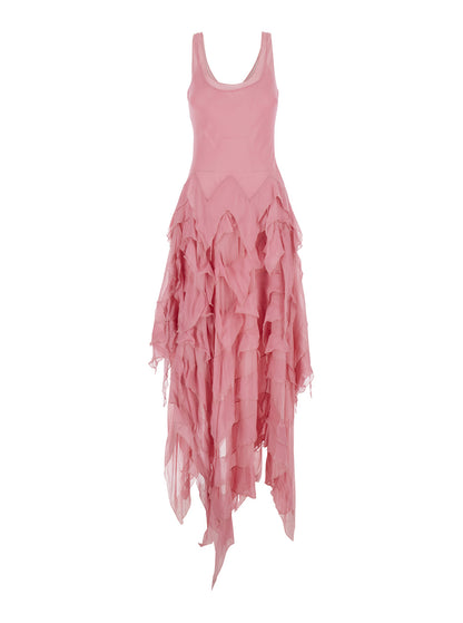 Long Chiffon Dress Pink