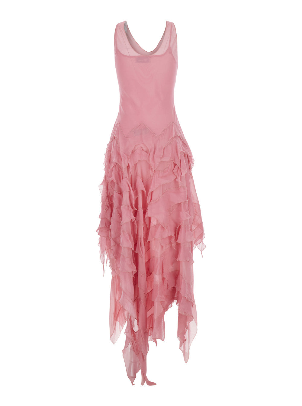 Long Chiffon Dress Pink