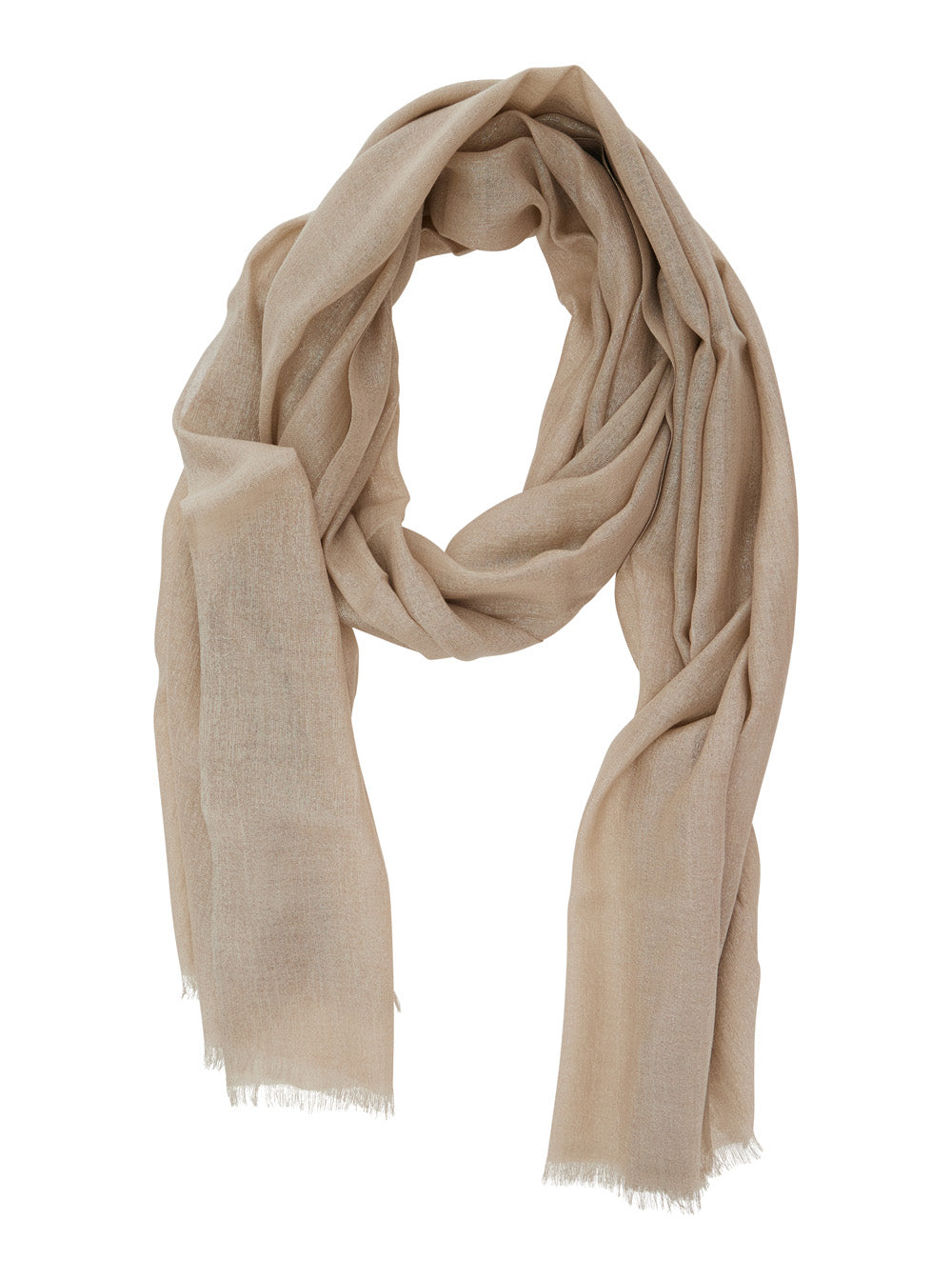 Scarf in Cashmere Blend — Beige