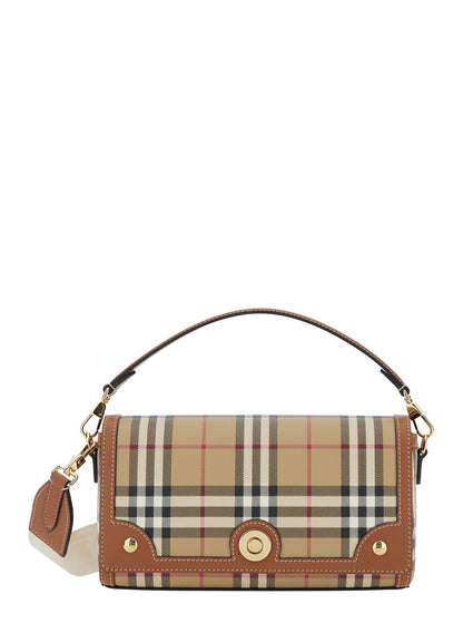 Handbag Beige Check Motif