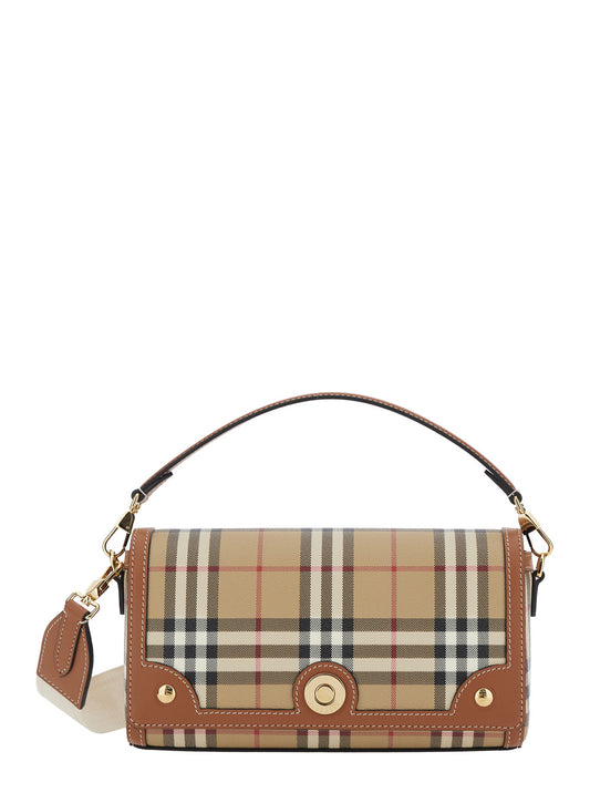 Handbag Beige Check Motif