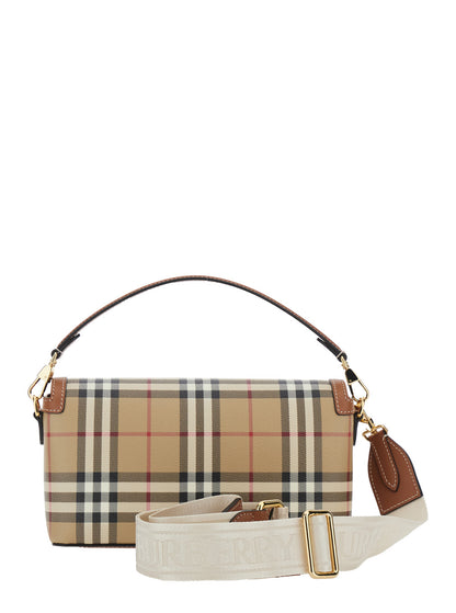 Handbag Beige Check Motif