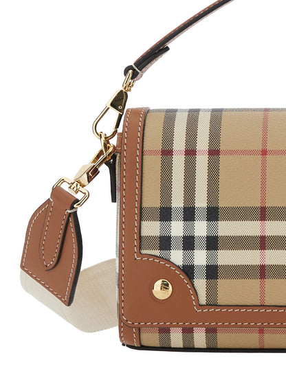 Handbag Beige Check Motif