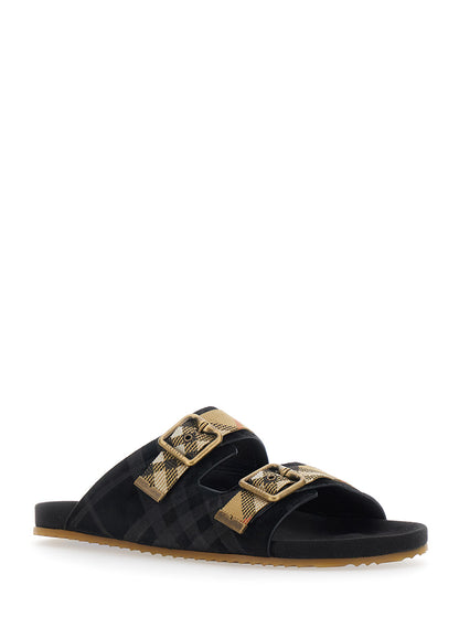 Sandals Urchin Black Leather-Blend