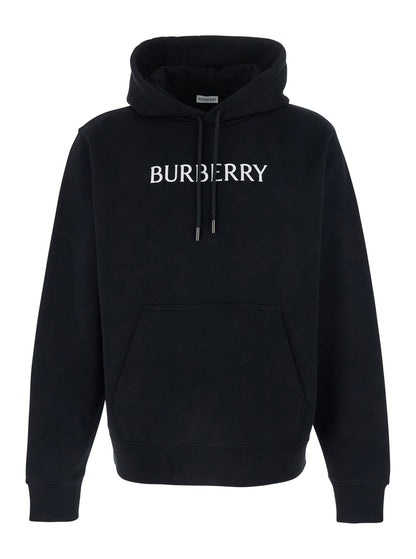 Hoodie With Lettering Logo, Black