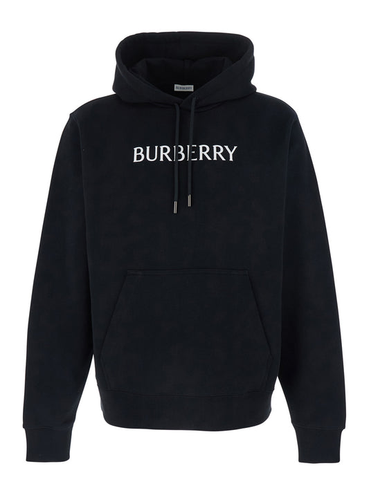 Hoodie With Lettering Logo, Black