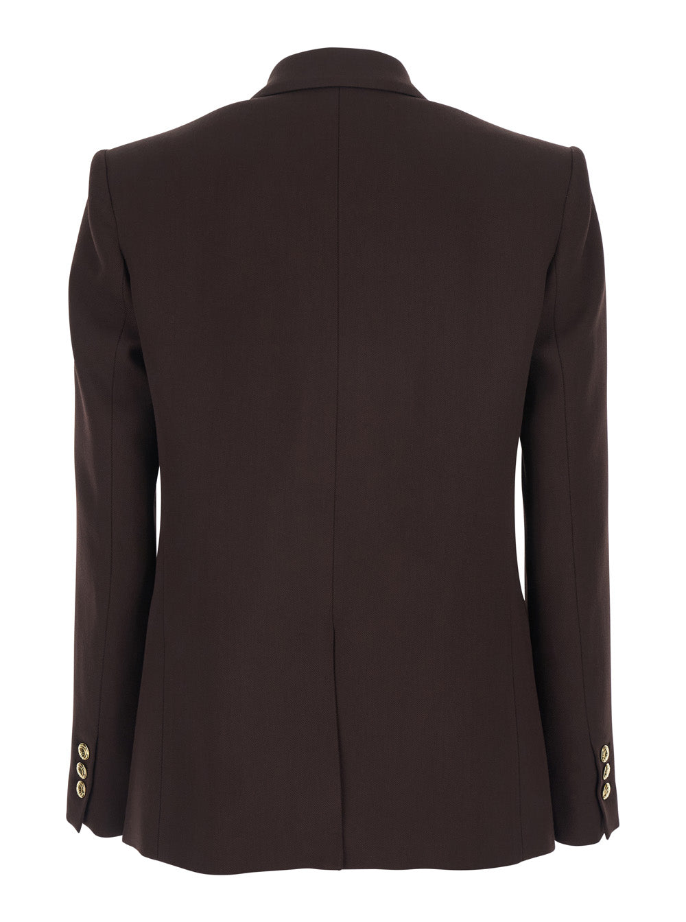 Double-Breasted Jacket Brown Viscose