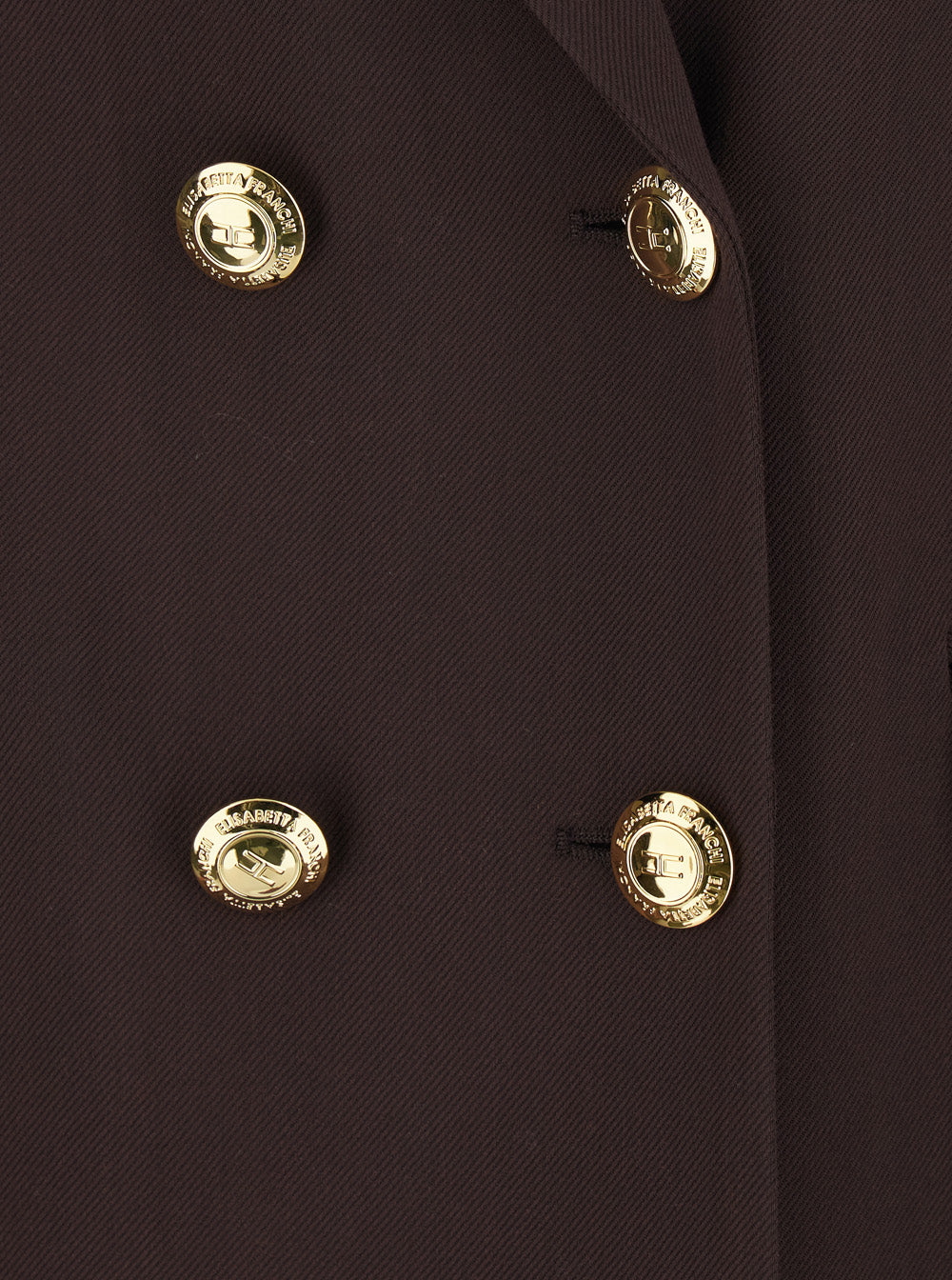 Double-Breasted Jacket Brown Viscose
