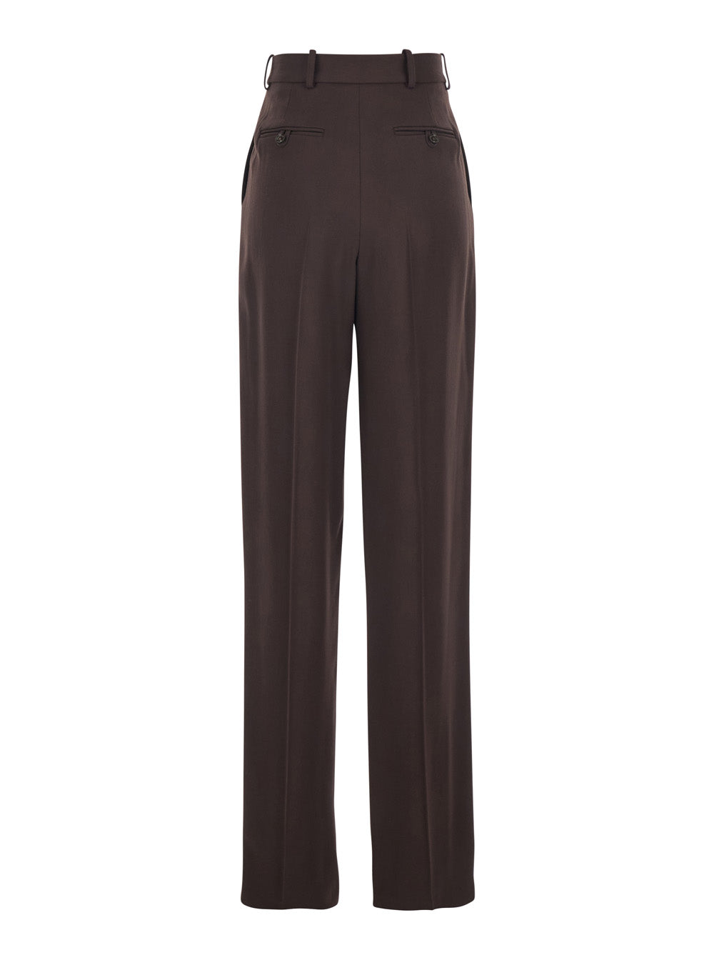 Trousers, Brown Stretch Viscose