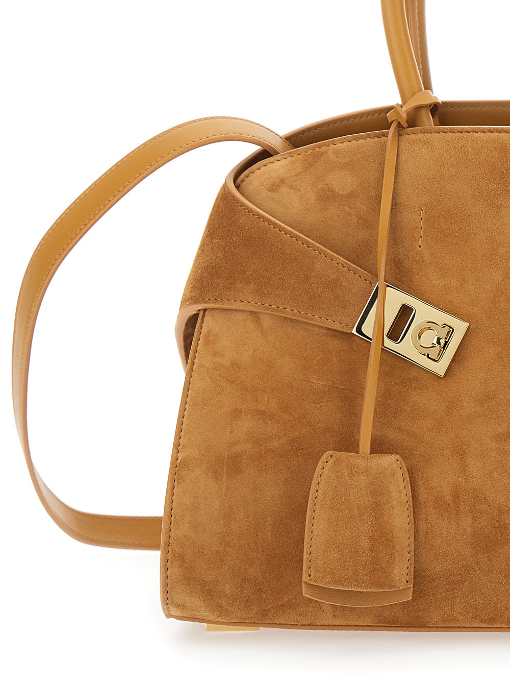 Handbag Hug Small Suede Beige