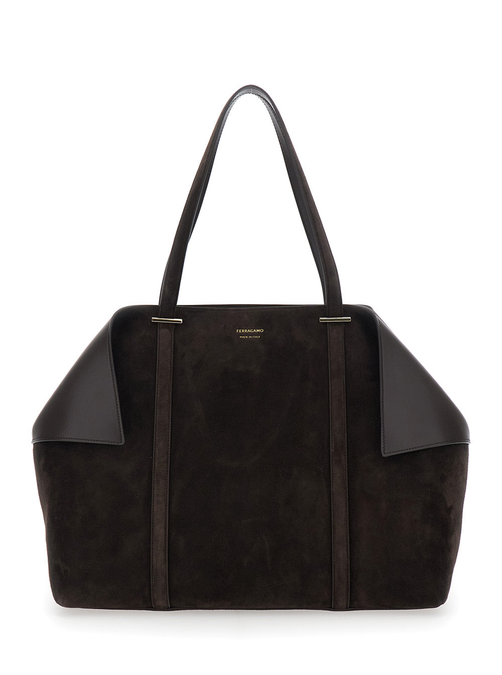 Tote Bag Brown Suede