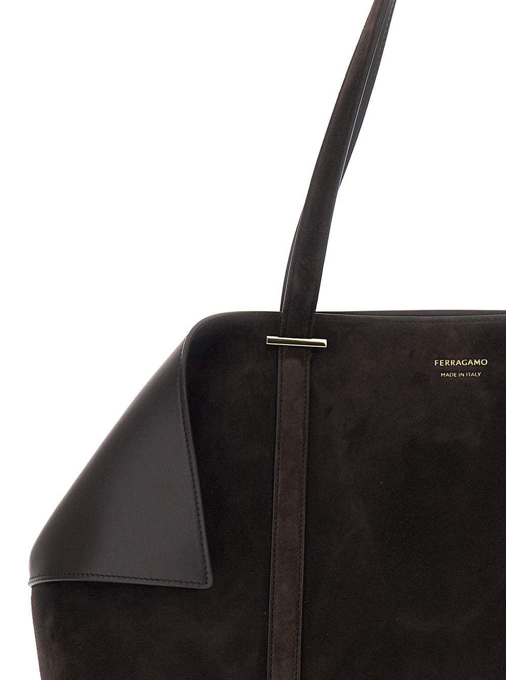 Tote Bag Brown Suede