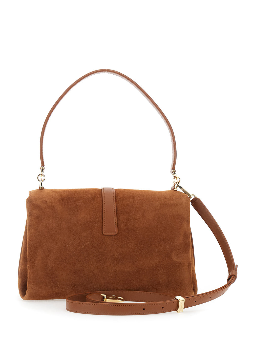 Crossbody Bag Brown Suede
