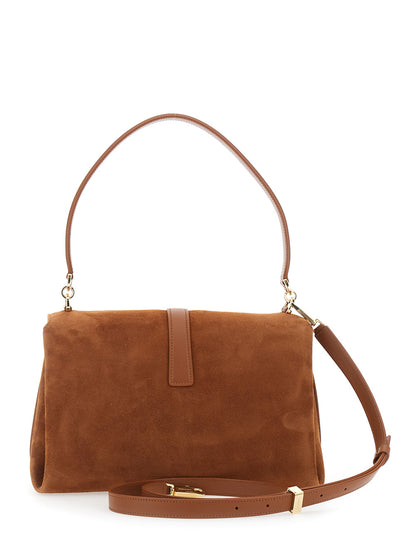 Crossbody Bag Brown Suede