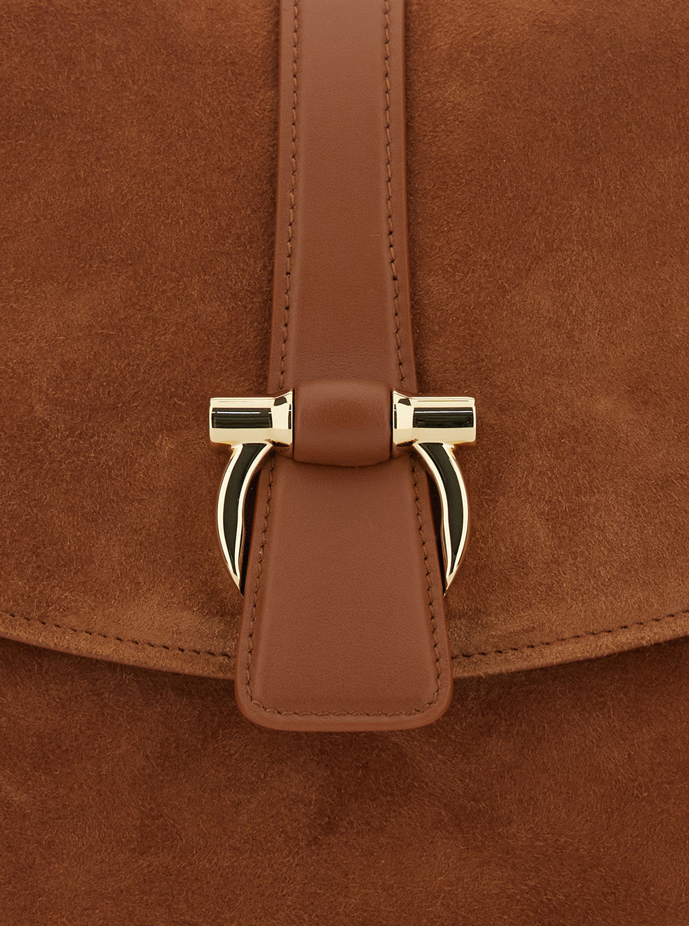Crossbody Bag Brown Suede