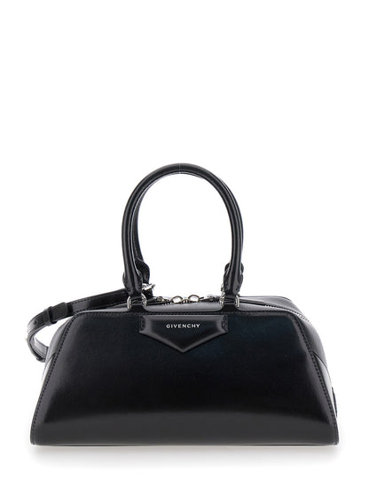 Handbag Antigona East West Black Leather