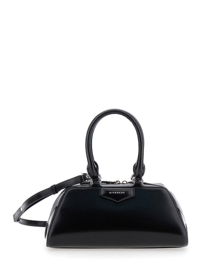 Handbag Antigona East West Mini Black Leather