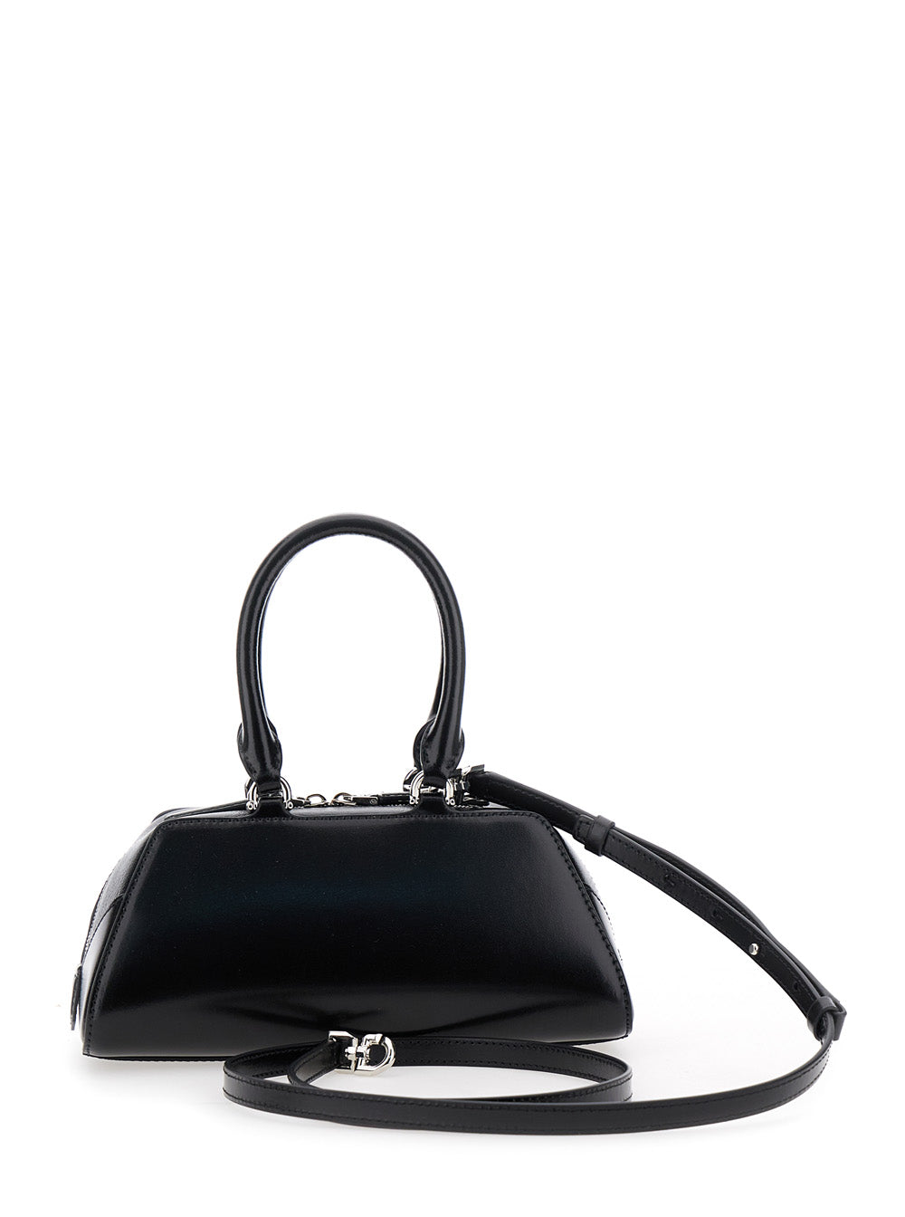 Handbag Antigona East West Mini Black Leather